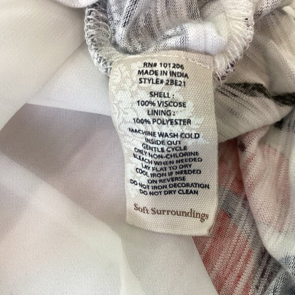 SOFT SURROUNDINGS Floral Top Tunic Sequins Size S - Picture 5 of 11